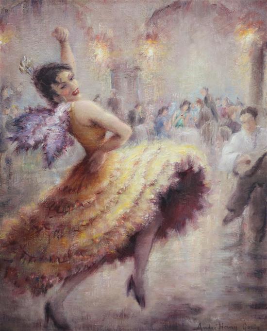 Andre H. Gouin Flamenco dancer in a cafe 38 x 31cm